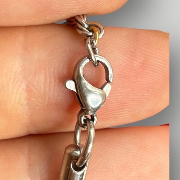 Sterling Silver 925 Egyptian Cartouche Pendant “RITZ” with Rope Chain 18 in - Picture 6 of 9